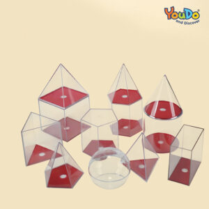 Transparent 3D Solid Set 10cm, Youdo Maths Products