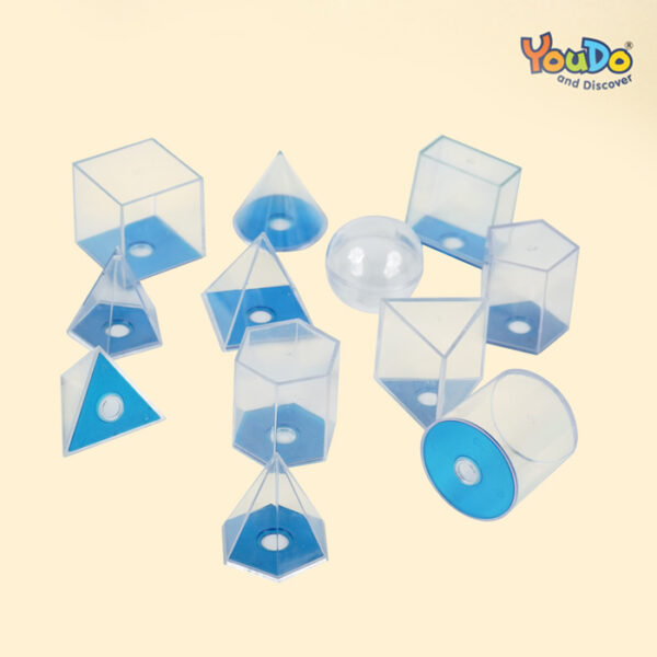 Transparent 3D Solid Set 5 cm , Youdo Maths Products