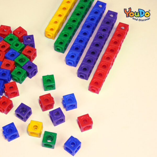 Interlocking Cubes 625 pcs in 5 colours, Youdo Maths Products