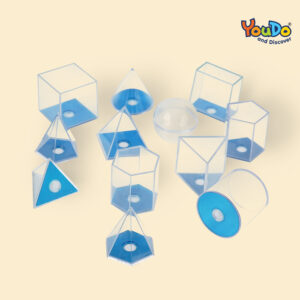 Transparent 3D Solid Set 5 cm , Youdo Maths Products